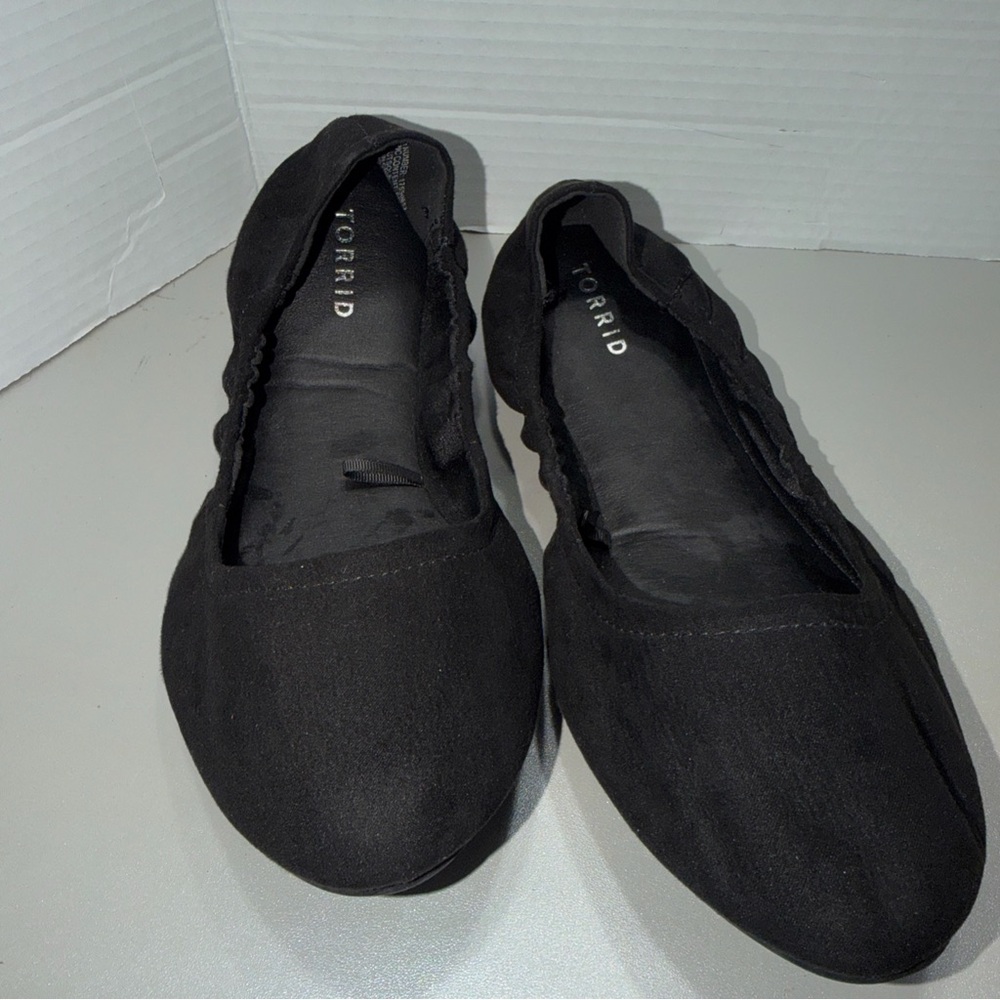 Torrid Scrunch Ballet Flats Faux Velvet Size 12